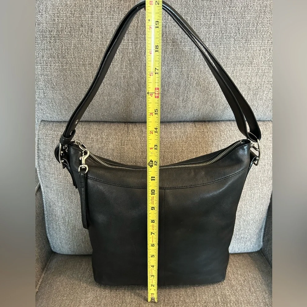 Coach Black Leather Slim Duffle 9188 Bag